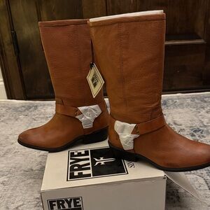 Frye Women's Brown Leather Heeled Boots